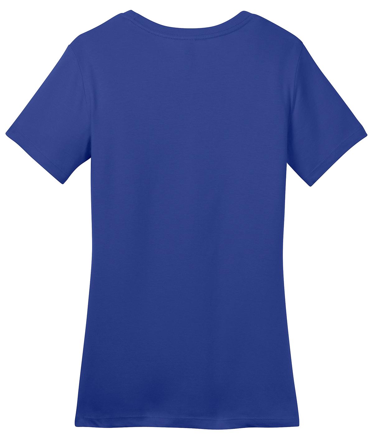Rear View of Deep Royal District Women's Perfect Weight Tee. DM104L