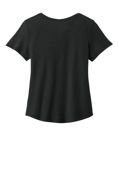 Rear View of DeepBlack Allmade Women's Relaxed Tri-Blend Scoop Neck Tee AL2015