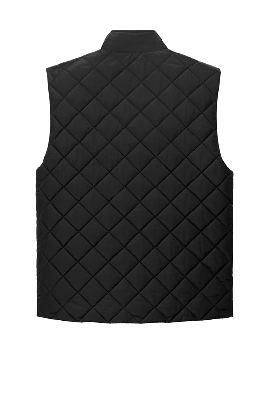 Rear View of DeepBlack Brooks Brothers Quilted Vest BB18602