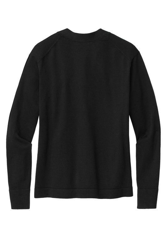 Rear View of DeepBlack Brooks Brothers Women's Cotton Stretch Cardigan Sweater BB18405
