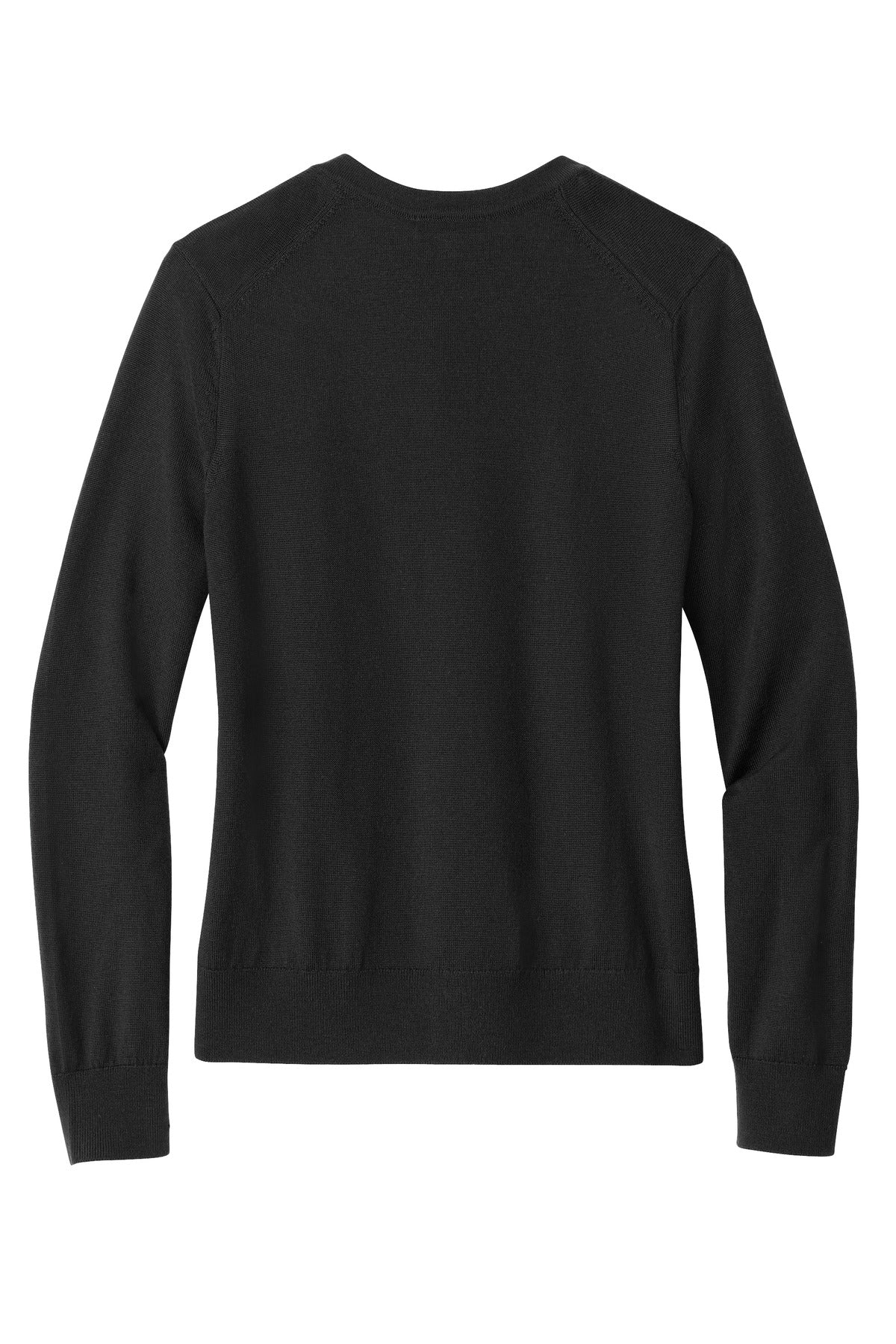 Rear View of DeepBlack Brooks Brothers Women's Washable Merino Cardigan Sweater BB18413