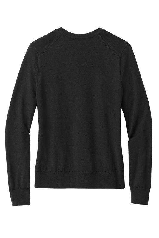 Rear View of DeepBlack Brooks Brothers Women's Washable Merino Cardigan Sweater BB18413