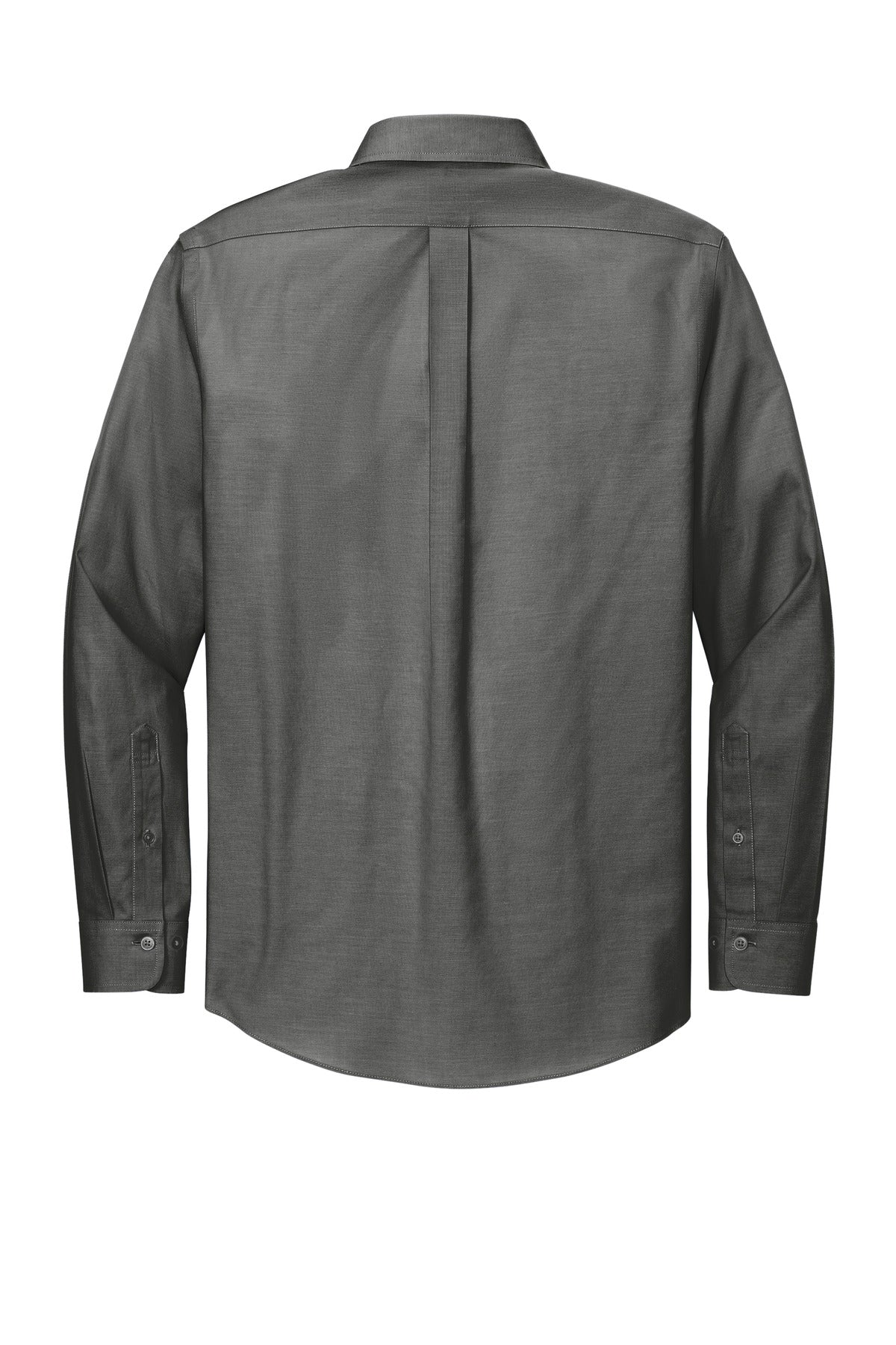 Rear View of DeepBlack Brooks Brothers Wrinkle-Free Stretch Pinpoint Shirt BB18000
