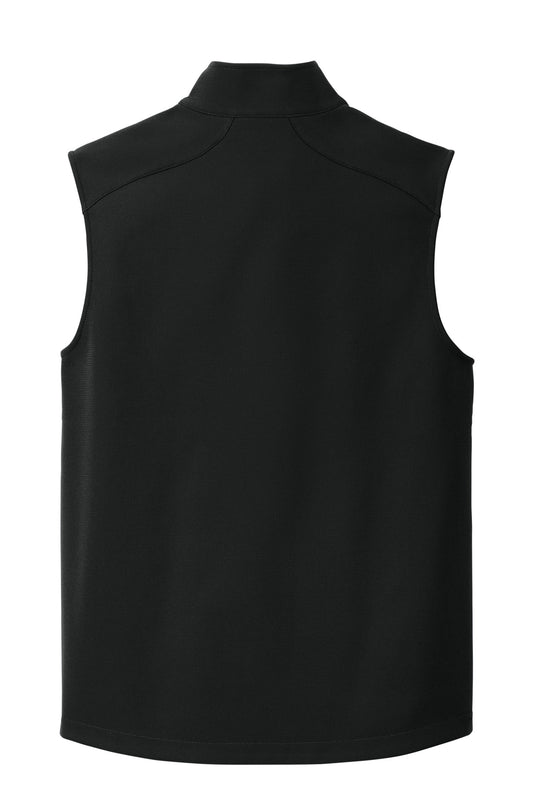 Rear View of DeepBlack Eddie Bauer Stretch Soft Shell Vest EB546