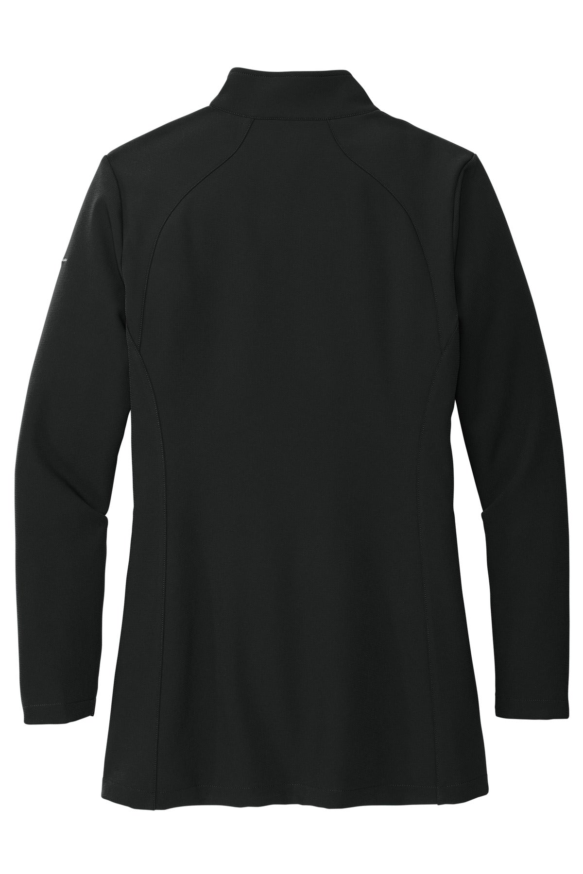 Rear View of DeepBlack Eddie Bauer Women's Stretch Soft Shell Jacket EB545