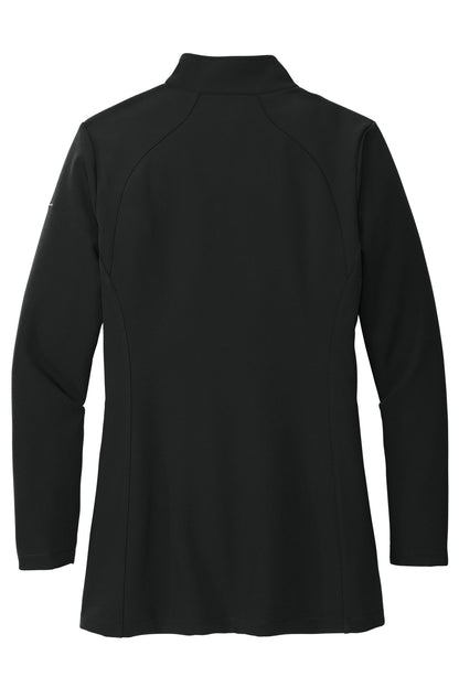 Rear View of DeepBlack Eddie Bauer Women's Stretch Soft Shell Jacket EB545
