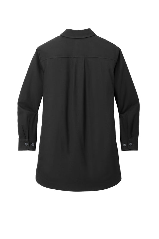Rear View of DeepBlack Mercer+Mettle Women's Long Sleeve Twill Overshirt MM2021