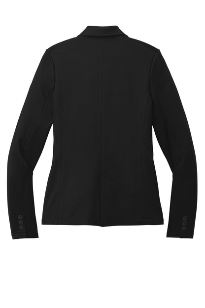 Rear View of DeepBlack Mercer+Mettle Women's Relaxed Knit Blazer MM3031