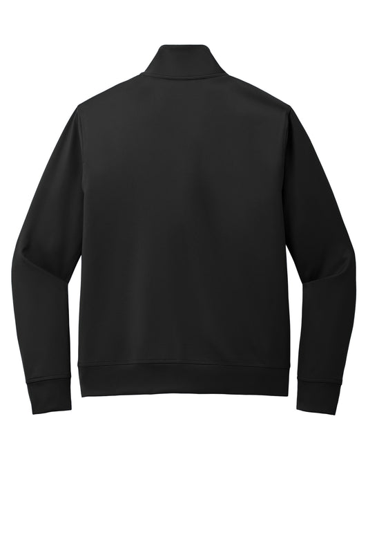 Rear View of DeepBlack Port Authority C-FREE Double Knit Full-Zip K881
