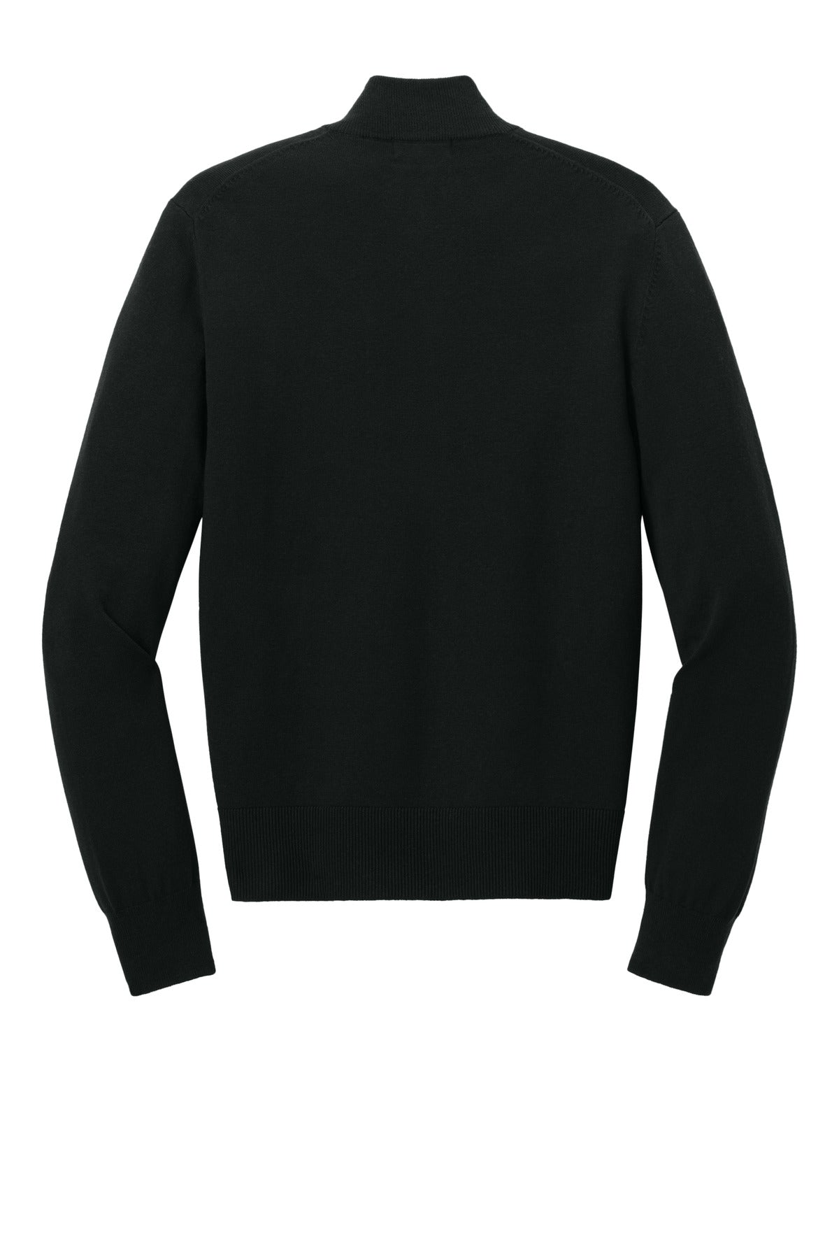 Rear View of DeepBlack Port Authority Easy Care Full-Zip Sweater SW2901