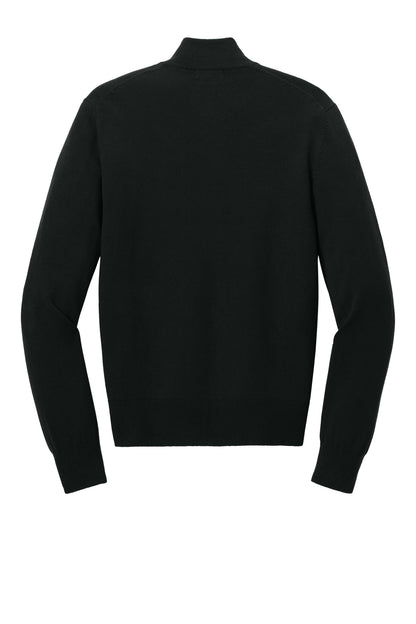 Rear View of DeepBlack Port Authority Easy Care Full-Zip Sweater SW2901