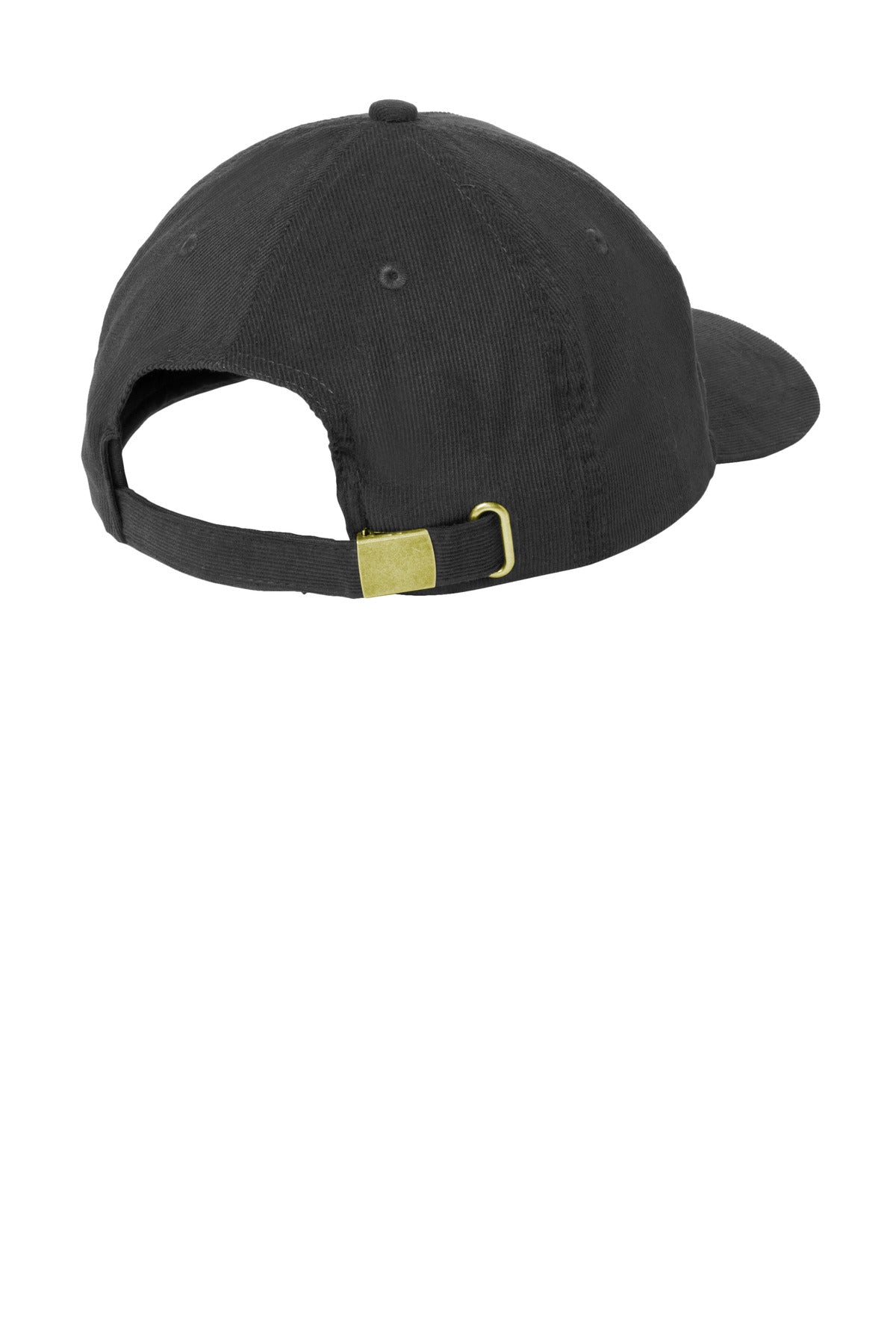 Rear View of DeepBlack Port Authority Light Corduroy Dad Cap C973