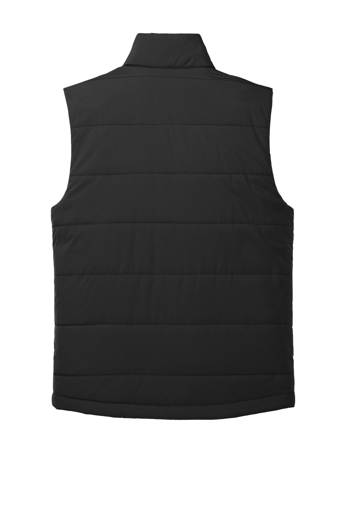 Rear View of DeepBlack Port Authority Puffer Vest J853