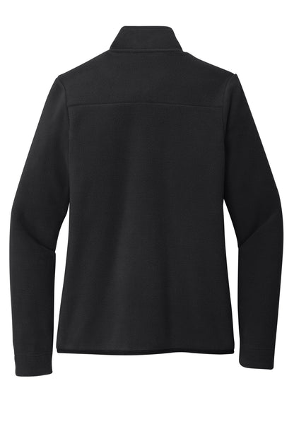 Rear View of DeepBlack Port Authority Women's Connection Fleece Jacket L110