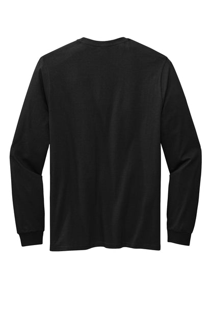 Rear View of DeepBlack Volunteer Knitwear All-American Long Sleeve Tee VL100LS