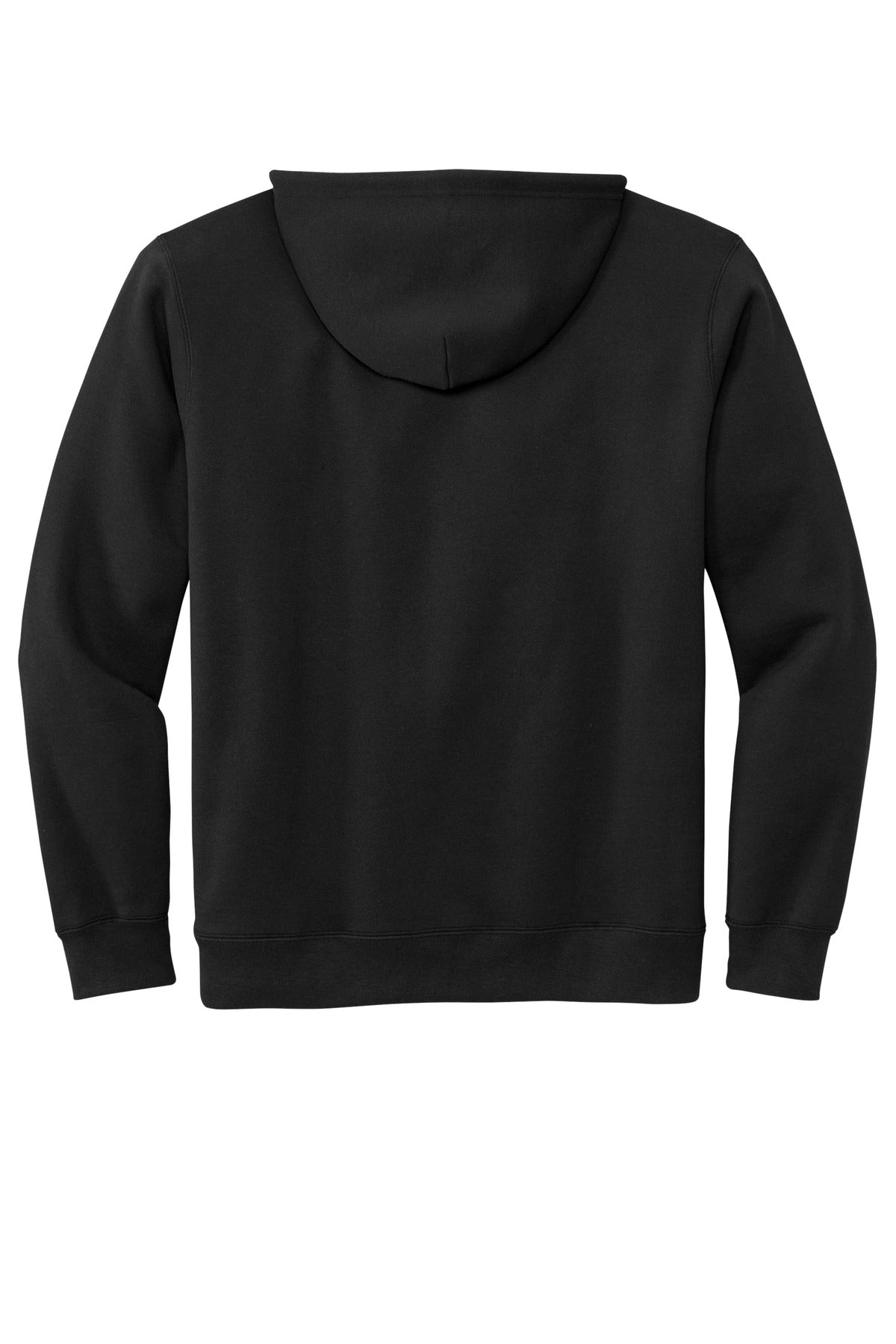 Rear View of DeepBlack Volunteer Knitwear Chore Fleece Pullover Hoodie VL130H