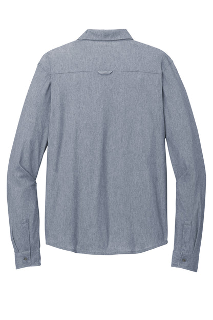 Rear View of DeepBlueHt OGIO Extend Long Sleeve Button-Up OG161