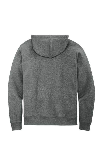 Rear View of DeepGreyHt District Re-Fleece Full-Zip Hoodie DT8102