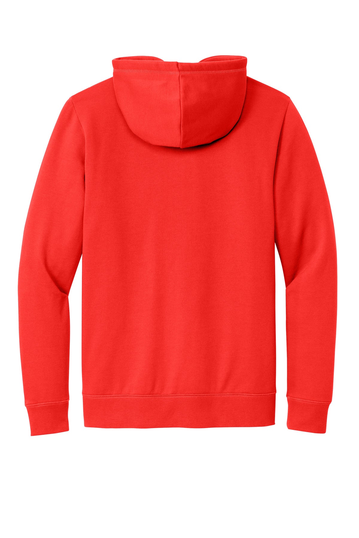 Rear View of DeepOrange New Era Comeback Fleece Pullover Hoodie NEA550