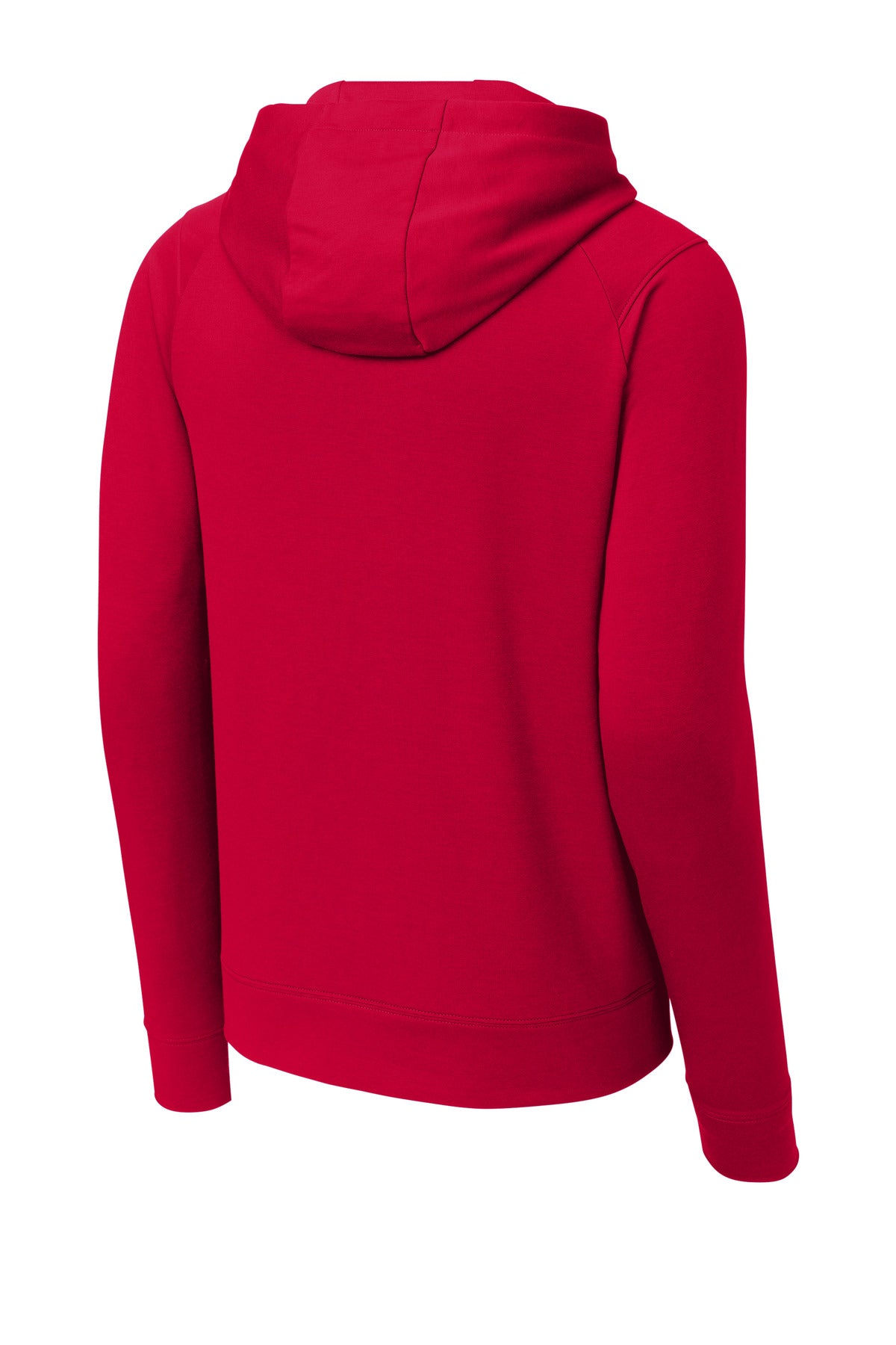 Rear View of DeepRed Sport-Tek Sport-Wick Flex Fleece Pullover Hoodie ST562