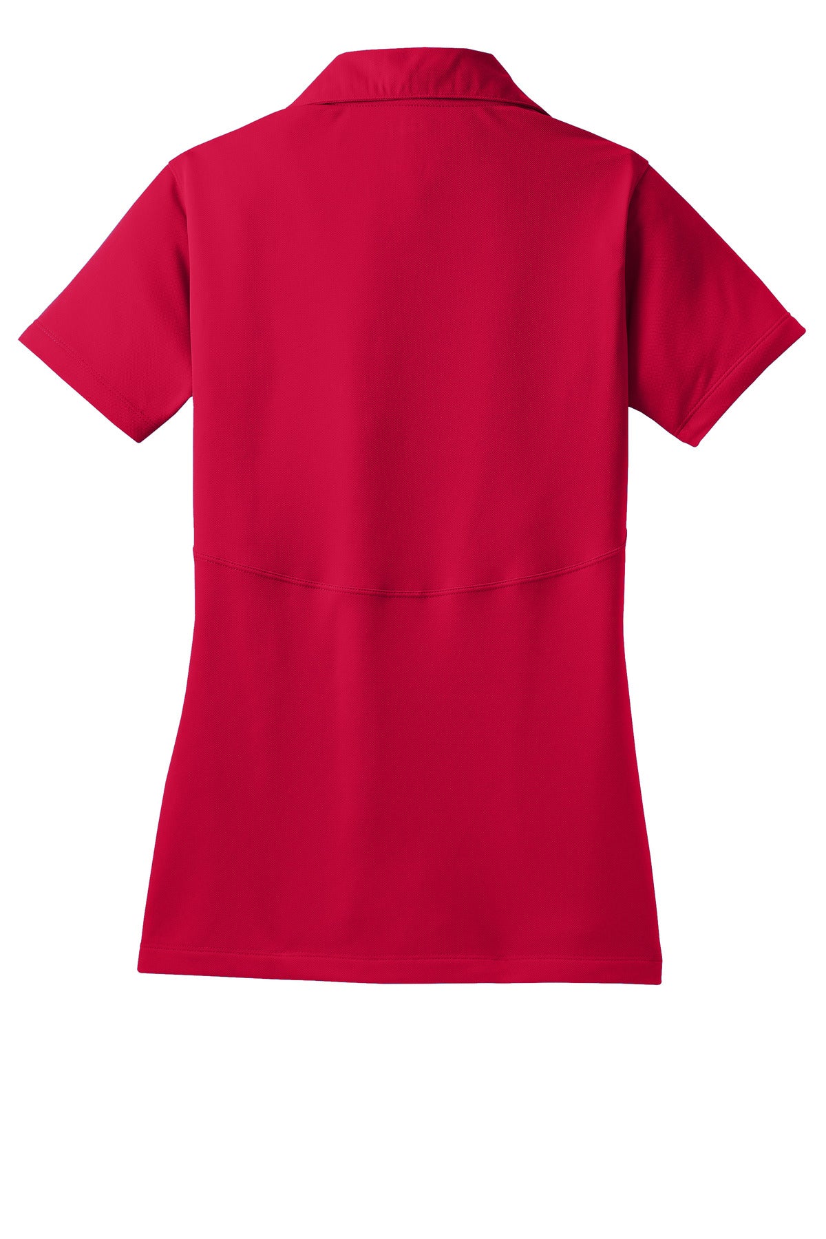 Rear View of DeepRed Sport-Tek Women's Micropique Sport-Wick Polo. LST650