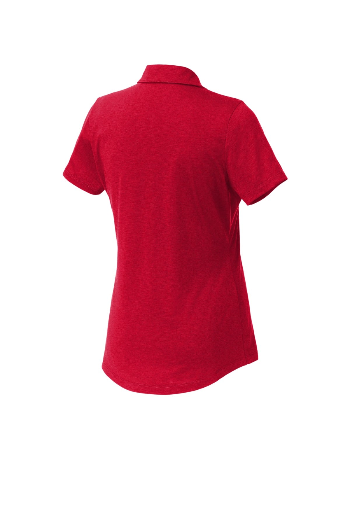 Rear View of DeepRed Sport-Tek Women's PosiCharge Strive Polo. LST530