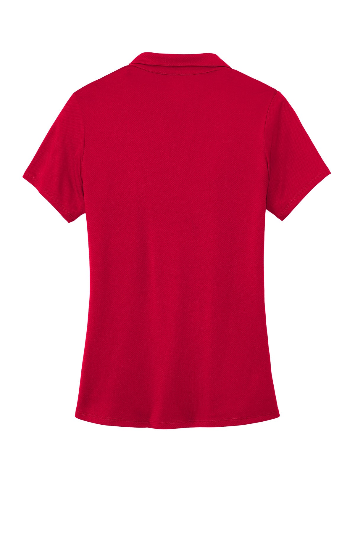 Rear View of DeepRed Sport-Tek Women's Sideline Polo LST535