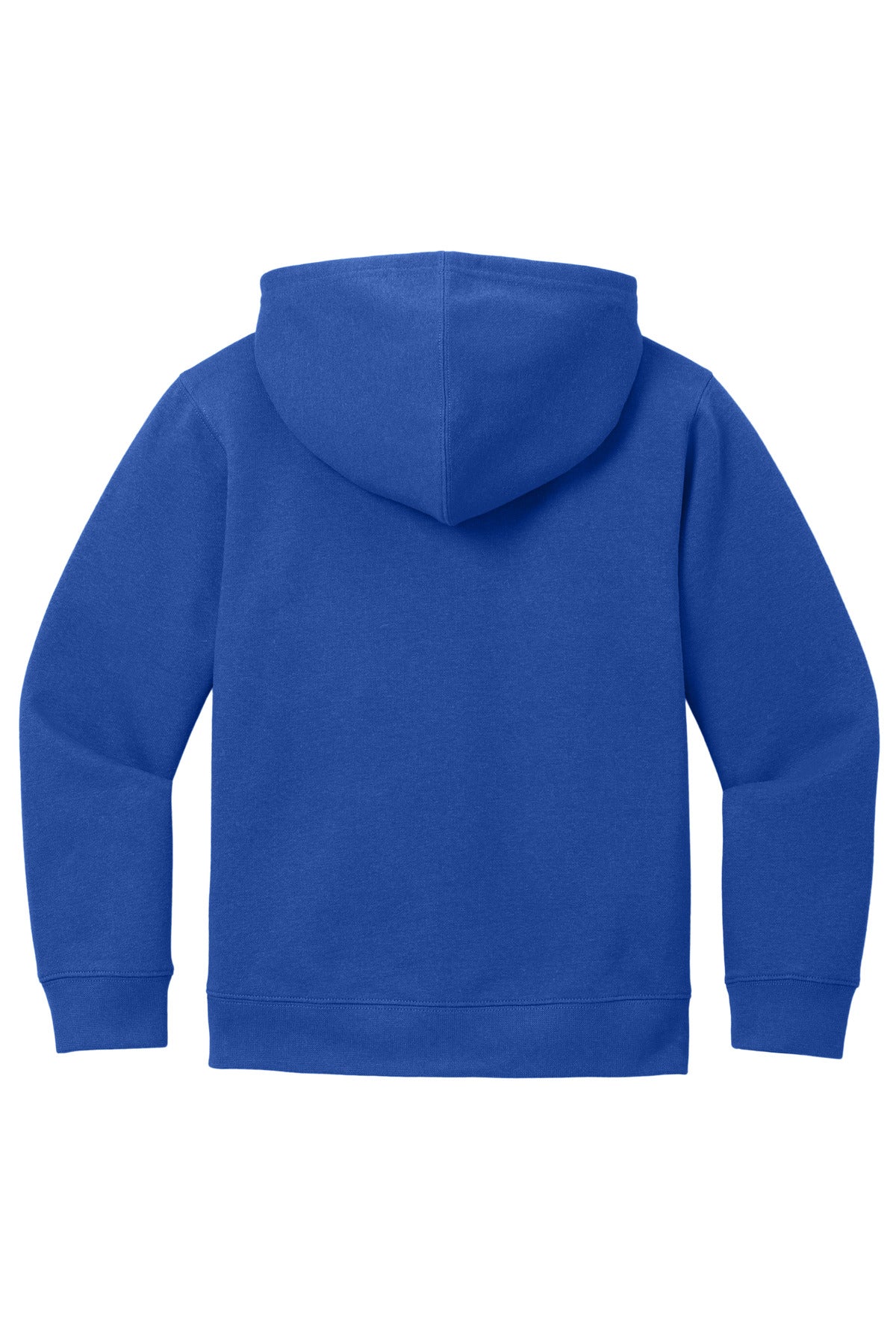 Rear View of DeepRoyal District Youth V.I.T. Fleece Full-Zip Hoodie DT6102Y