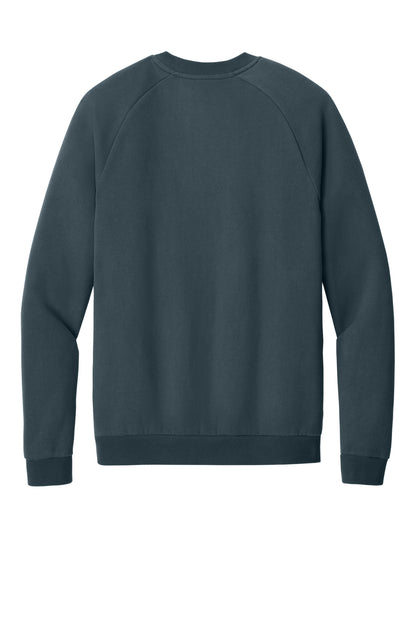Rear View of DeepStlBlu District Cloud Fleece Crew DT7804