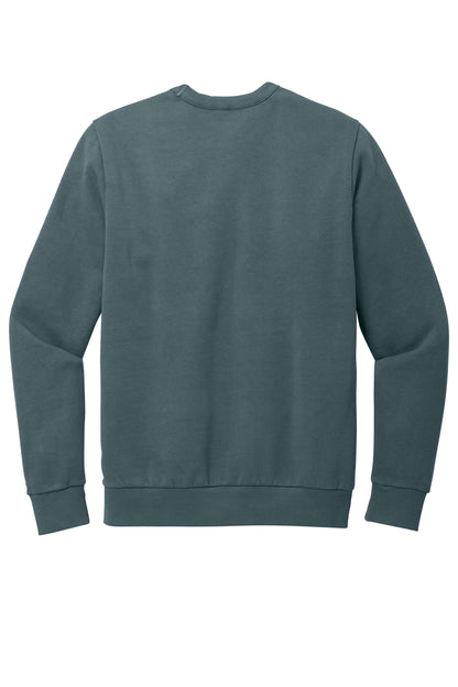 Rear View of DeepStlBlu District Wash Fleece Crew DT2204