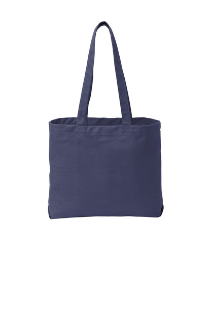 Rear View of Denim Blue Port Authority Beach Wash Tote. BG421