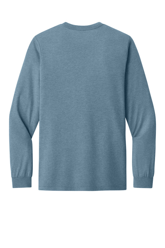 Rear View of DenimTB BELLA+CANVAS Unisex Triblend Long Sleeve Tee BC3513