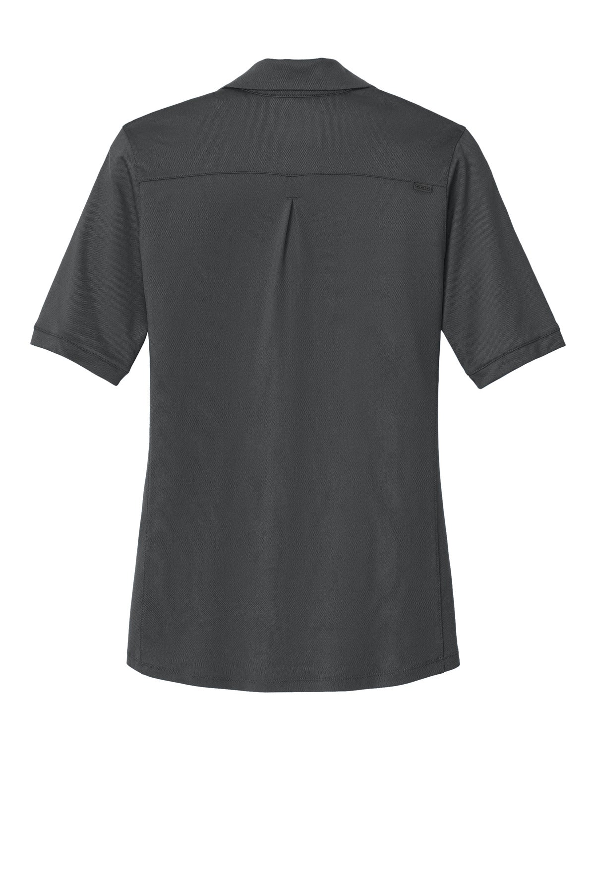 Rear View of Diesel Grey OGIO Women's Metro Polo. LOG130