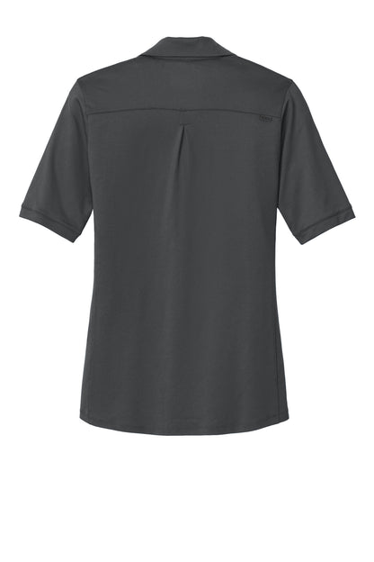 Rear View of Diesel Grey OGIO Women's Metro Polo. LOG130