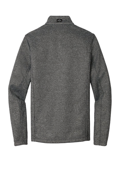Rear View of Diesel Gry Hth OGIO Grit Fleece Jacket. OG727