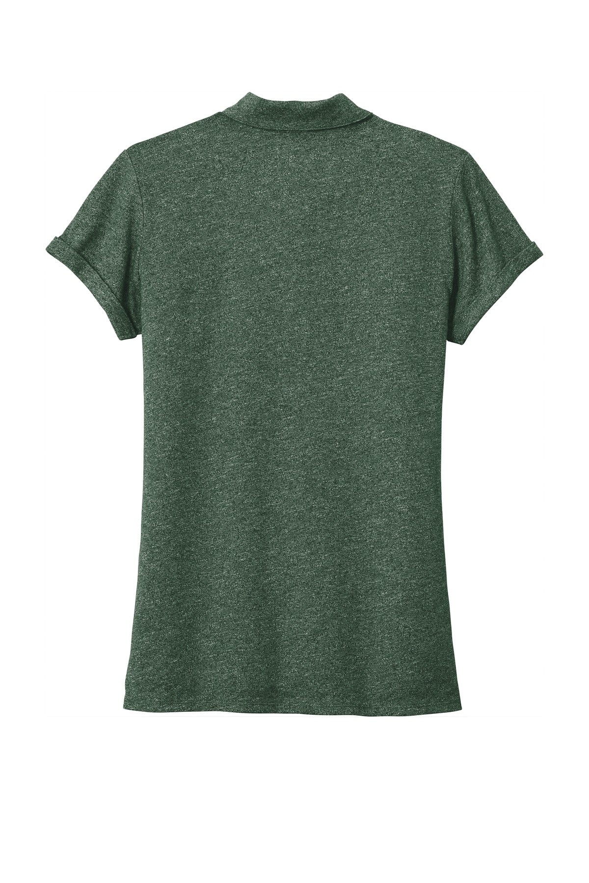 Rear View of Dk Green Twist New Era Women's Slub Twist Polo LNEA301