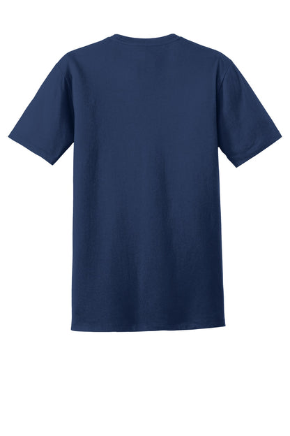 Rear View of Dk Roy/Dk RoyT New Era Heritage Blend Varsity Tee. NEA107