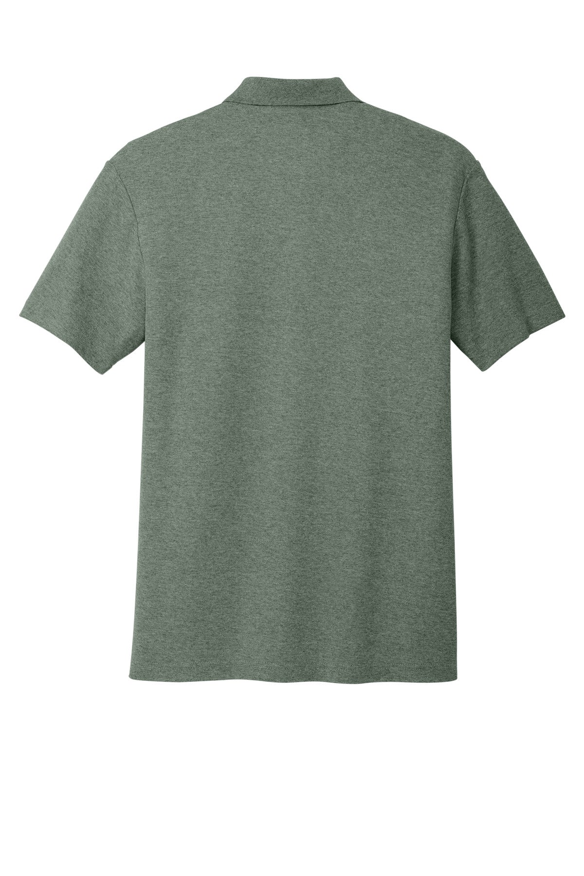 Rear View of DkGreenHt Port Authority C-FREE Cotton Blend Pique Polo K867