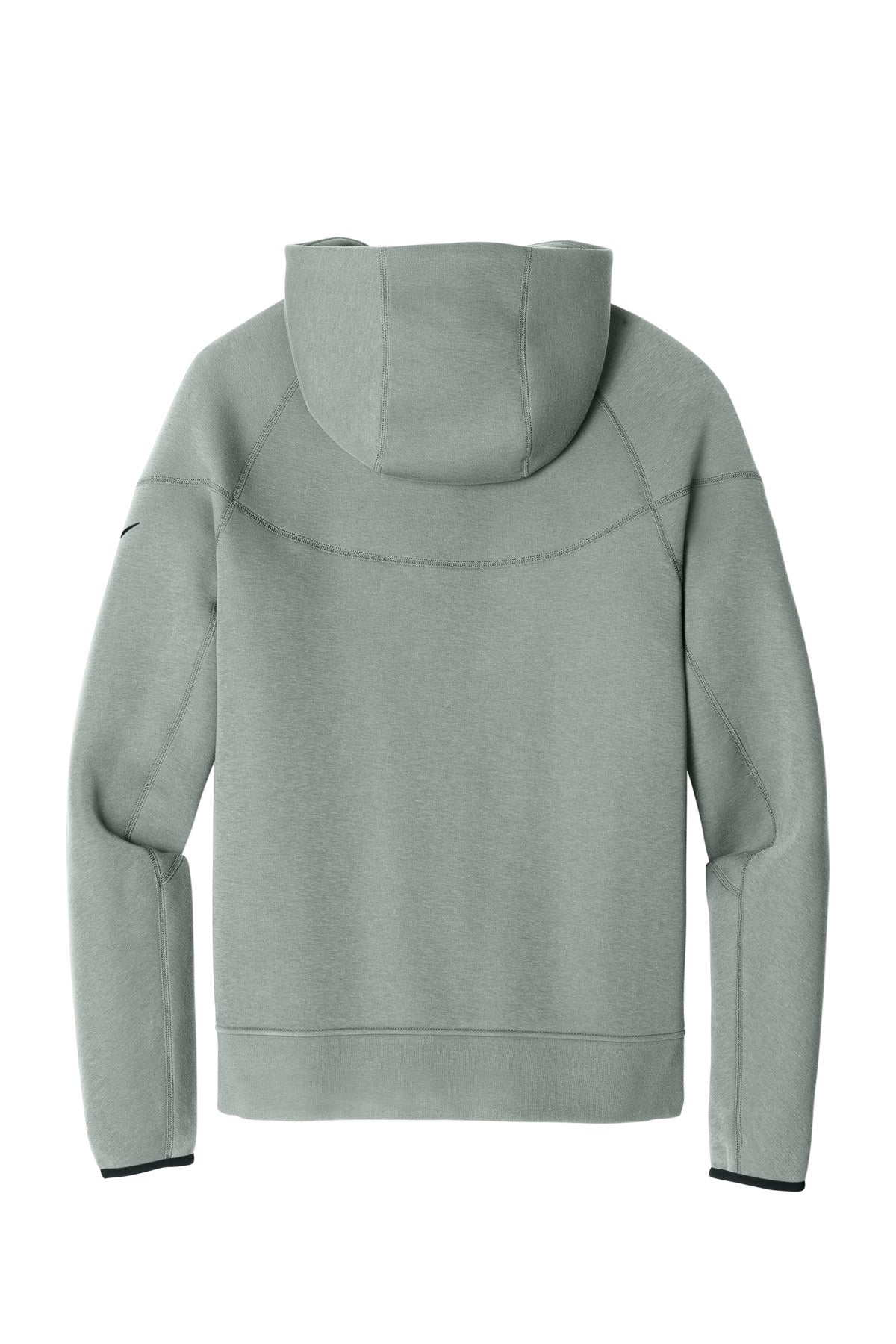 Rear View of DkGyHthr Nike Tech Fleece Full-Zip Hoodie NKFQ4762