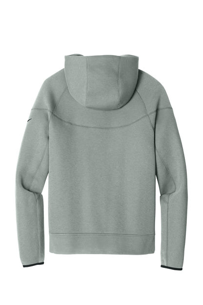 Rear View of DkGyHthr Nike Tech Fleece Full-Zip Hoodie NKFQ4762