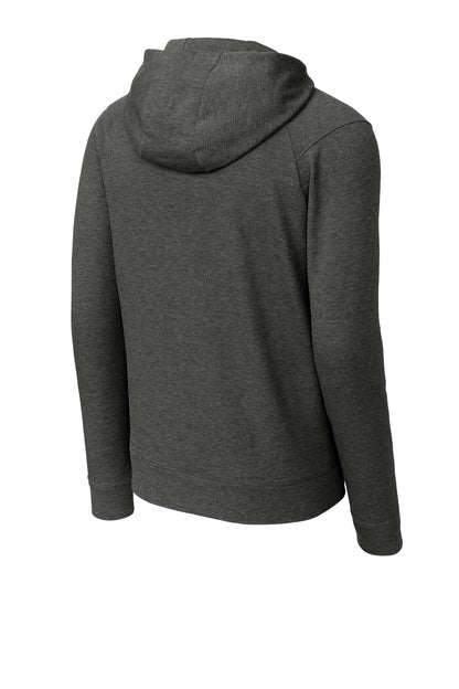 Rear View of DkGyHthr Sport-Tek Sport-Wick Flex Fleece Pullover Hoodie ST562
