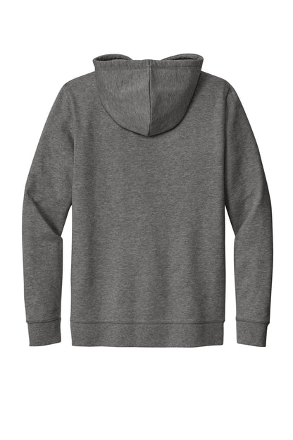 Rear View of DkHtGry New Era Comeback Fleece Pullover Hoodie NEA550