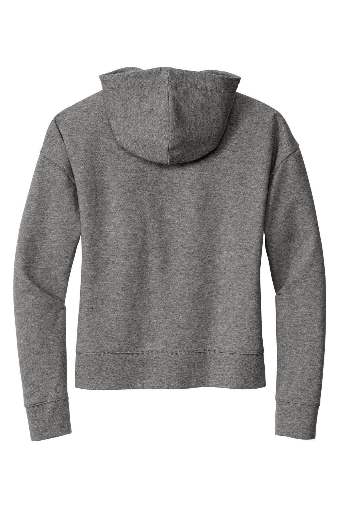 Rear View of DkHtGry New Era Women's Comeback Fleece Pullover Hoodie LNEA550