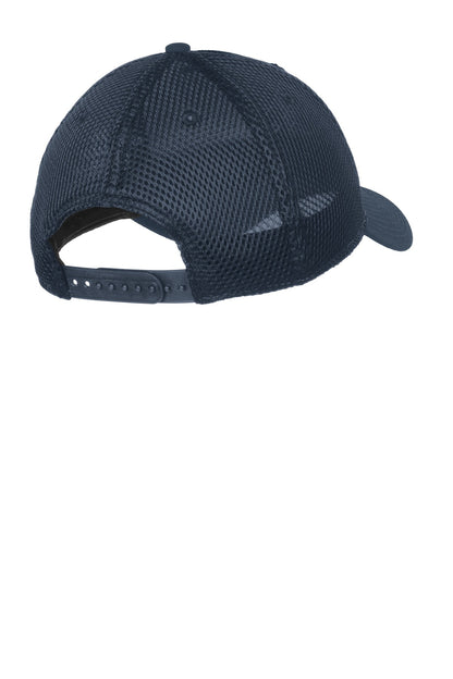 Rear View of Dp Navy/Dp Nvy New Era Snapback Contrast Front Mesh Cap. NE204