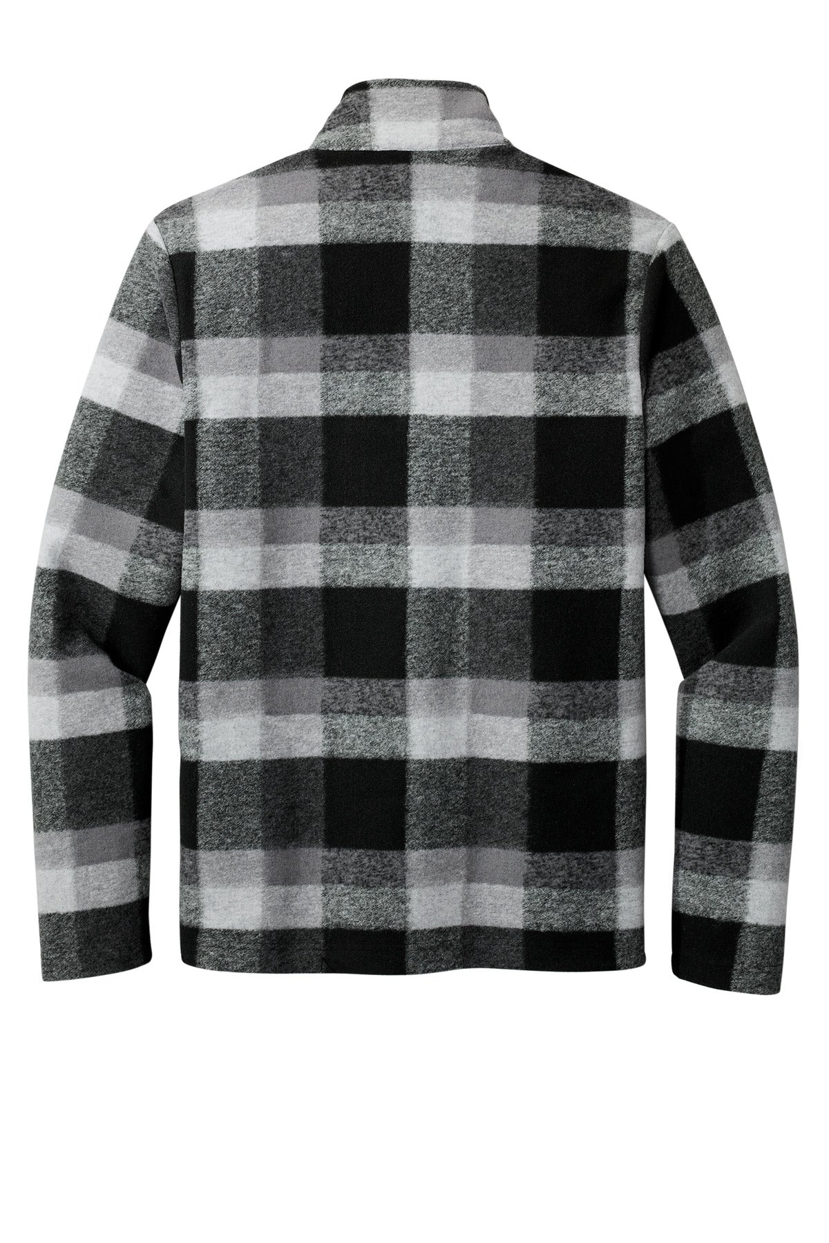 Rear View of DpBlkPlaid Russell Outdoors Basin Snap Pullover RU551 RU551
