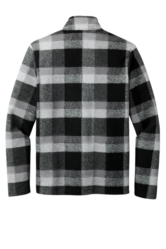 Rear View of DpBlkPlaid Russell Outdoors Basin Snap Pullover RU551 RU551