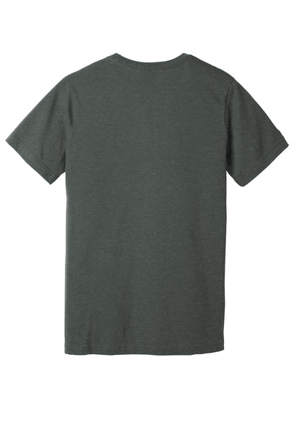 Rear View of DpHeather BELLA+CANVAS Unisex Heather CVC V-Neck Tee BC3005CVC