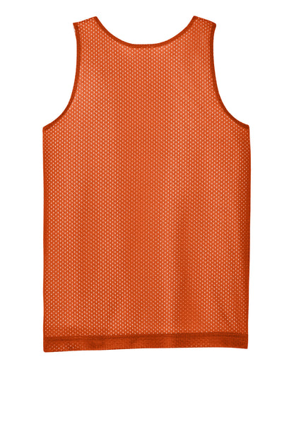 Rear View of DpOr/White Sport-Tek Youth PosiCharge Reversible Mesh Tank YST5000
