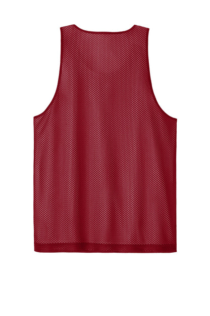 Rear View of DpRd/Wht Sport-Tek PosiCharge Reversible Mesh Tank ST5000