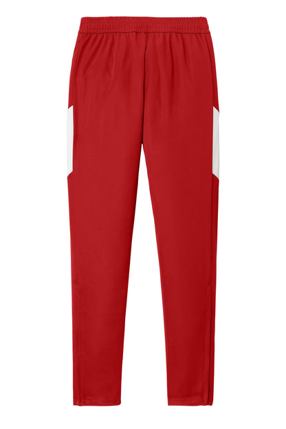 Rear View of DpRd/Wht Sport-Tek Travel Pant PST800